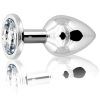 Metal Butt Plug Silver Medium Analplugg metall