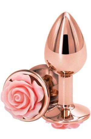 NS Novelties Rose Buttplug Small Pink Analplugg metall