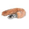 Fox Tail Plug No. 7 - Silver - Rävsvans Brunrandig