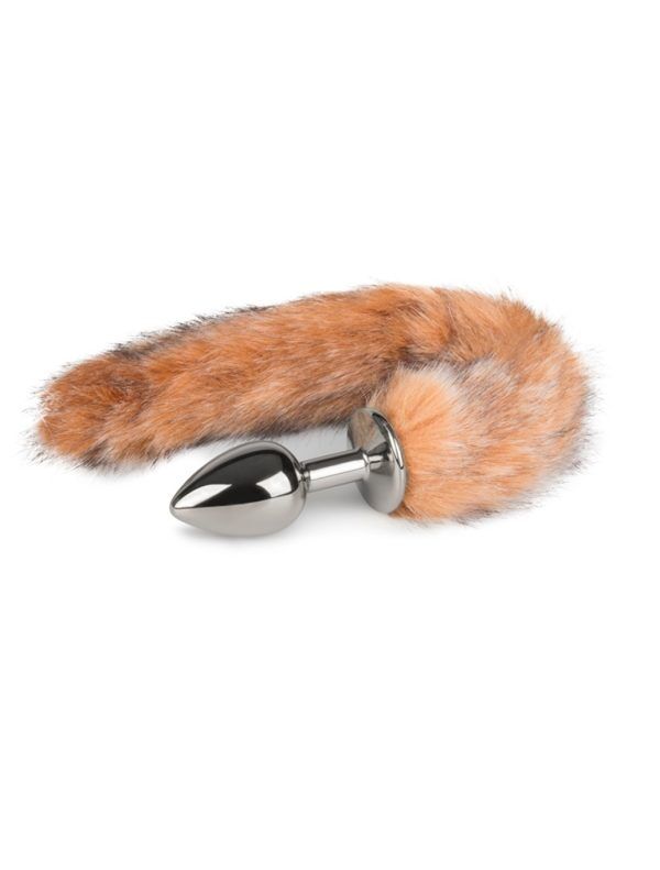 Fox Tail Plug No. 7 - Silver - Rävsvans Brunrandig