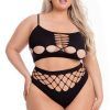 Neon Dreams 2-pcs Bra Set Black Queen Size
