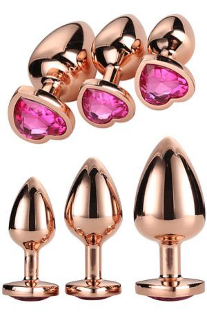 Gleaming Love Rose Gold Plug Set Analpluggar paket