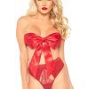 satin bandeau with lace string