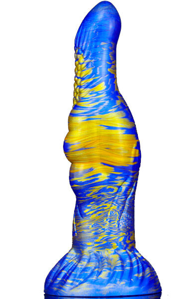 Metallic Fantasy Dildo Skurix Blue/Gold 22 cm Dragon dildo