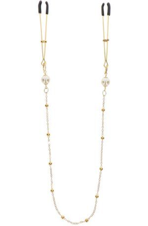 Taboom Tweezers Pearl & Deluxe Chain Bröstklämmor med kedja