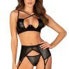 Obsessive Norides 3-pcs Set Black M/L BH & BH-set