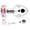 Metal Plug Silver/Pink Medium Analplugg metall