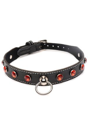 Strict Diamond Choker with O-Ring Black/Red Choker