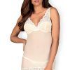 Obsessive 853-CHE-2 Chemise & Thong White L/XL