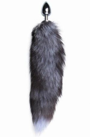 Fox Tail Plug No. 4 Silver Analplugg med svans
