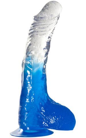 Two Tone Blå Dildo 20 cm