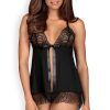 Obsessive Chiccanta Babydoll & Thong Black S/M Babydoll