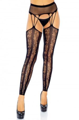 Leg Avenue Footless Garterbelt Stockings O/S Strumpbyxor