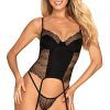 Obsessive Sharlotte Corset & Thong Black S/M