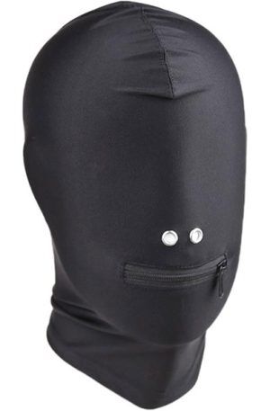 Full Cover Hood With Zipper In The Mouth BDSM mask