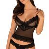 Obsessive Ivannes Top & Thong Black L/XL