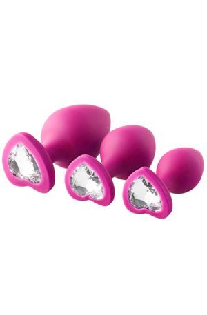 Flirts Anal Training Kit Gem Stone Pink Analkulor paket