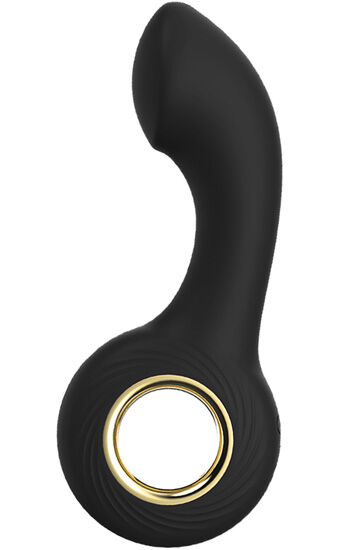 Curved Silicone Butt Plug Analplugg med vibrator