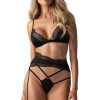 Obsessive Lobellis 3-pcs Set XL/XXL Underklädesset