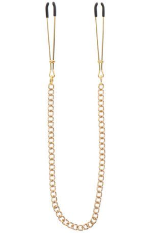 Taboom Tweezers With Chain Gold Bröstklämmor med kedja