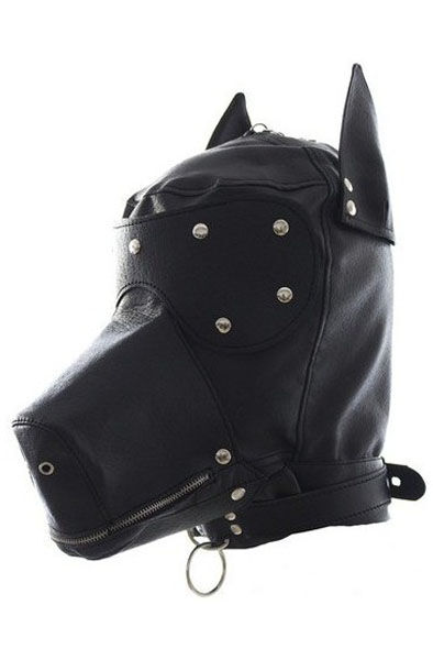 SM Doggy Hood Black BDSM mask