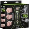 3-pack Vibrating Stroker Kit Masturbator paket
