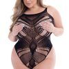 Baci Jacquard Bodysuit Black Queen Size Body & Playsuits