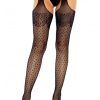 Leg Avenue Polka Dot Suspender Hose O/S Strumpbyxor