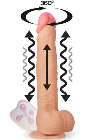 Realistic Remote Control Vibrating Dildo Dildo med vibrator