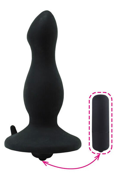 TOYZ4LOVERS Anal Bullet Black Analplugg med vibrator