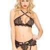 HALTER BRA, GARTER & STRING M/L