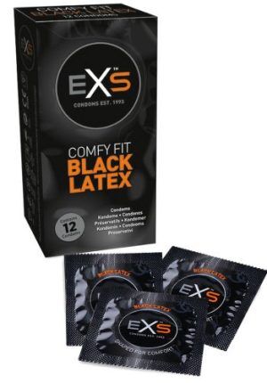 EXS Black Latex: Kondomer, 12-pack