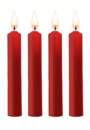 Ouch!: Teasing Wax Candles, 4-pack, röd
