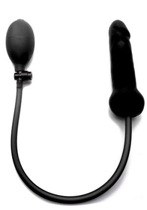 Ouch!: Inflatable Silicone Dong, svart