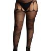 Le Désir: Crotchless Cut-Out Pantyhose, One Size Plus