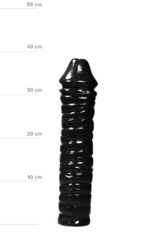DILDO ALL BLACK 38 CM - XXL DILDO