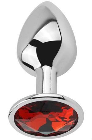 Afterdark Red Rubby Anal Plug S Analplugg metall
