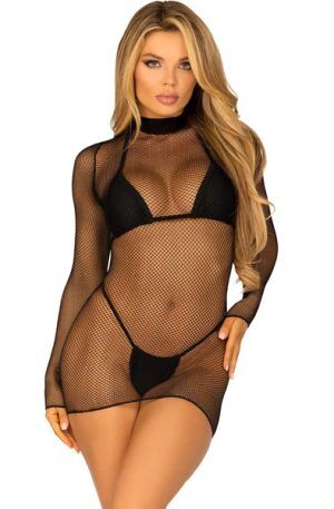 High Neck Mini Dress Black O/S Klänningar & Kjolar