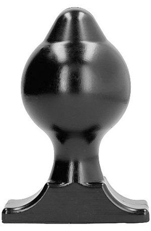 All Black Vinyl Anal Plug 17 cm Grövre analplugg