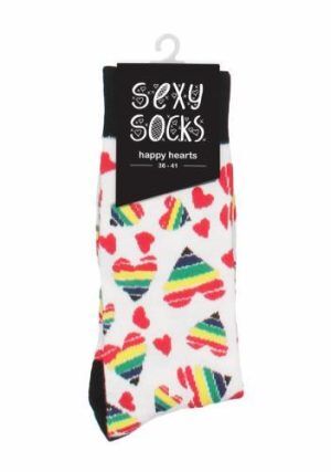 Sexy Socks - Happy Hearts - 36-41 / Various colours
