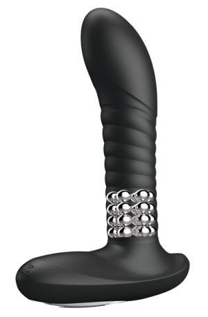 Pretty Love Massager Rotation & Vibrating Function Black Trådlös prostatavibrator