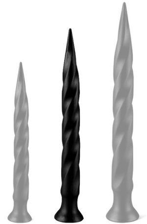 Long Tail Dildo Black 40 cm Extra lång analdildo