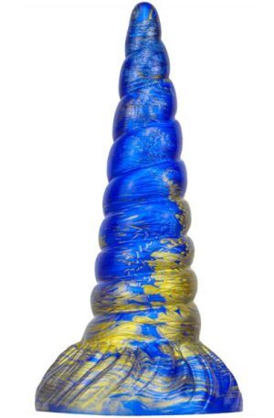 Metallic Dildo Unix Blue/Gold 19,5 cm Dragon dildo