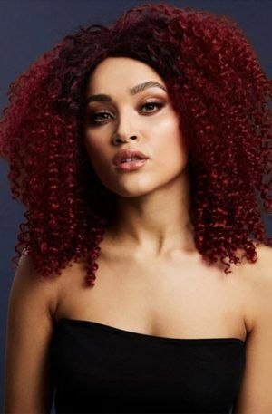 Fever Lizzo Wig Burgundy Peruk