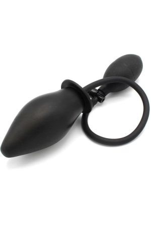 Kiotos Inflated Anal Spade Plug Black Uppblåsbar analplugg