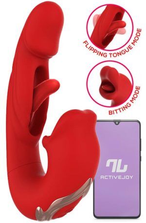 Mouty Vibe With Biting & Flipping With App Appstyrd vibrator