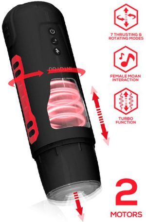 Pyro Advanced Thrusting, Rotating & Moaning Masturbator Masturbator med motor