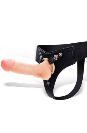 Mistress Elastic Strap-on Silicone Dildo 18 cm Strap-on med sele