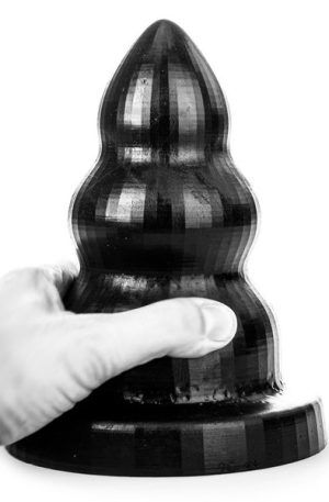 All Black Triple Pleasure Small XL Buttplug