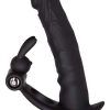 Vibrating Double Penetrator With Rabbit Dubbelpenetration
